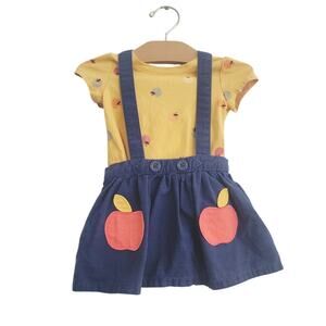 12M Cat & Jack apple jumper and tee
